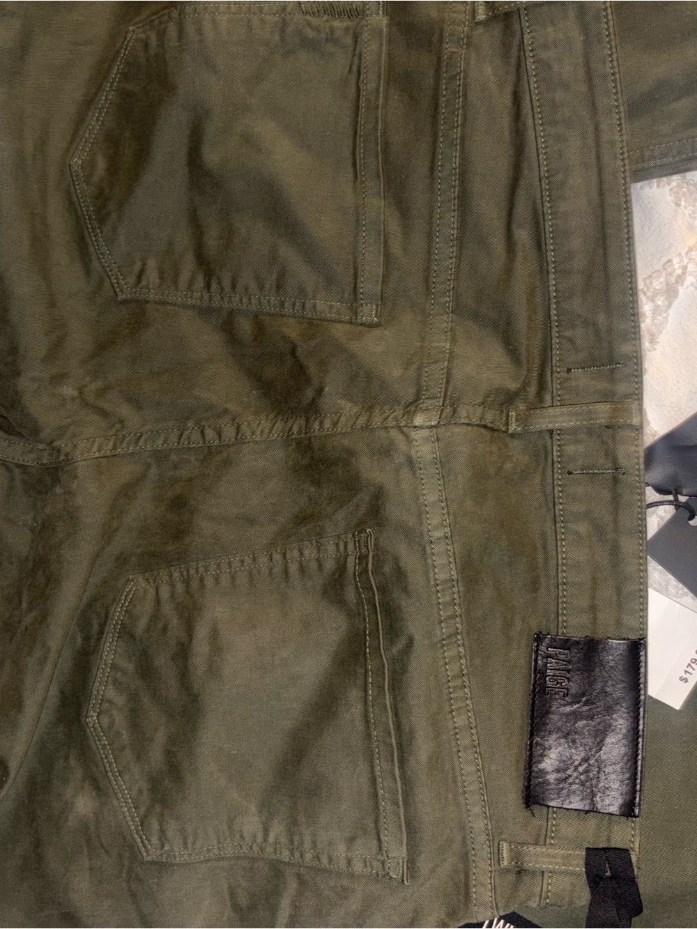 PAIGE Olive Utility Cargo Pants